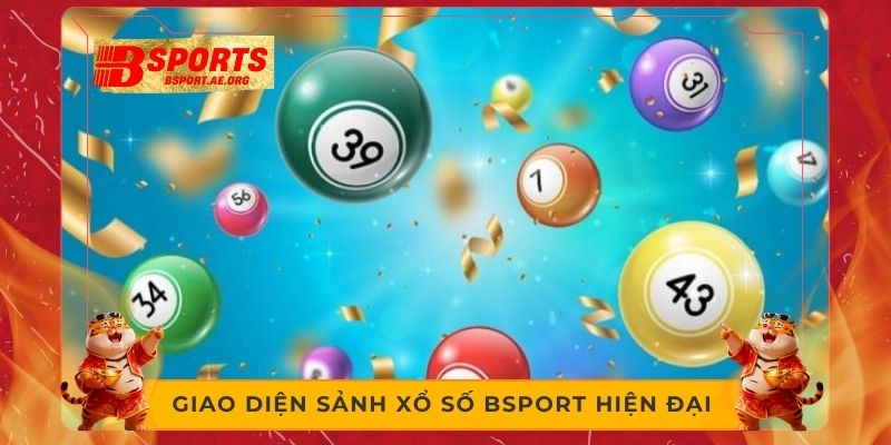 Giao diện sảnh xổ số Bsport hiện đại 