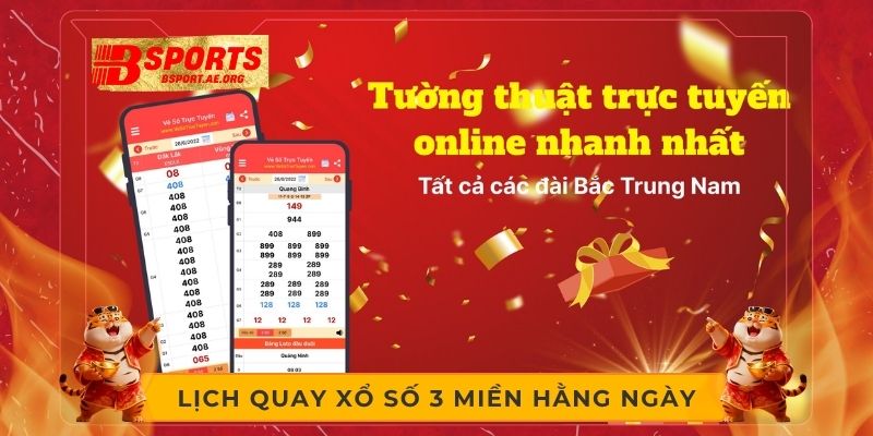 Lịch quay xổ số 3 miền hằng ngày 